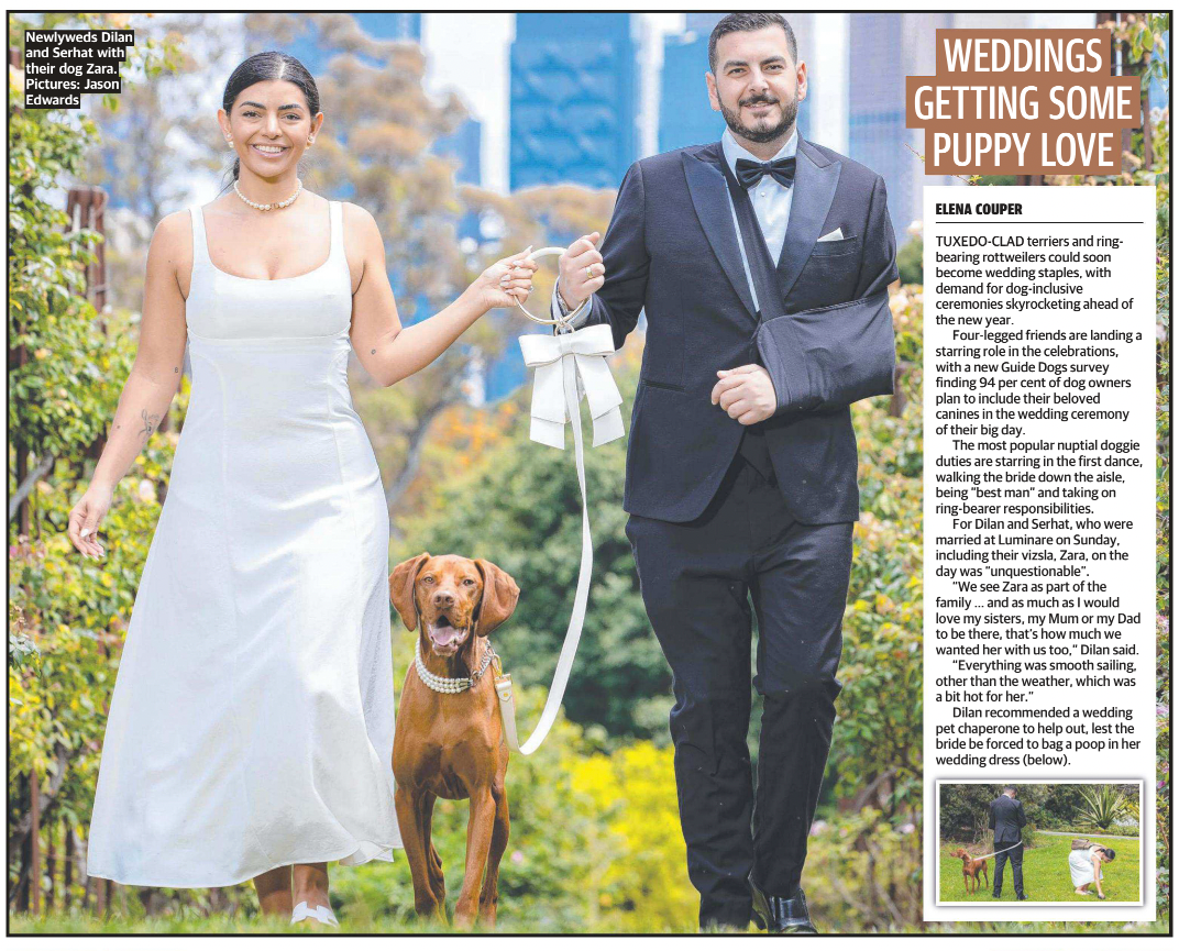 THE HERALD SUN: Weddings Getting Some Puppy Love | Bourke St the Label