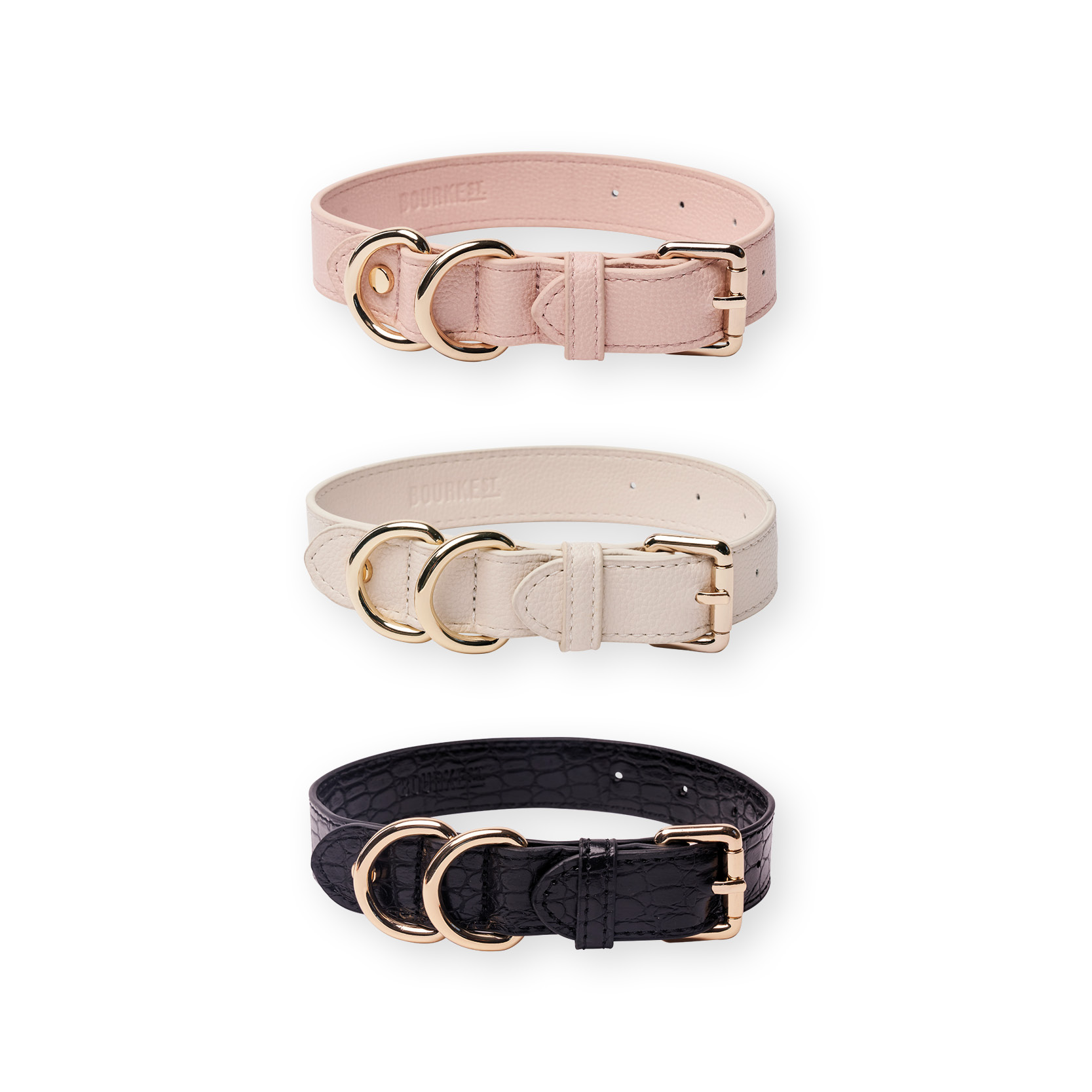 Designer Cream Leather and Rose Dog Collars in Melbourne | Bourke St ...